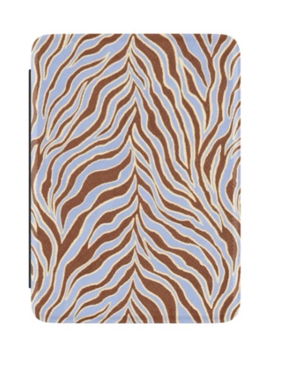 Blue Zebra Pattern Kindle Case - Blue & Brown 6inch Kindle